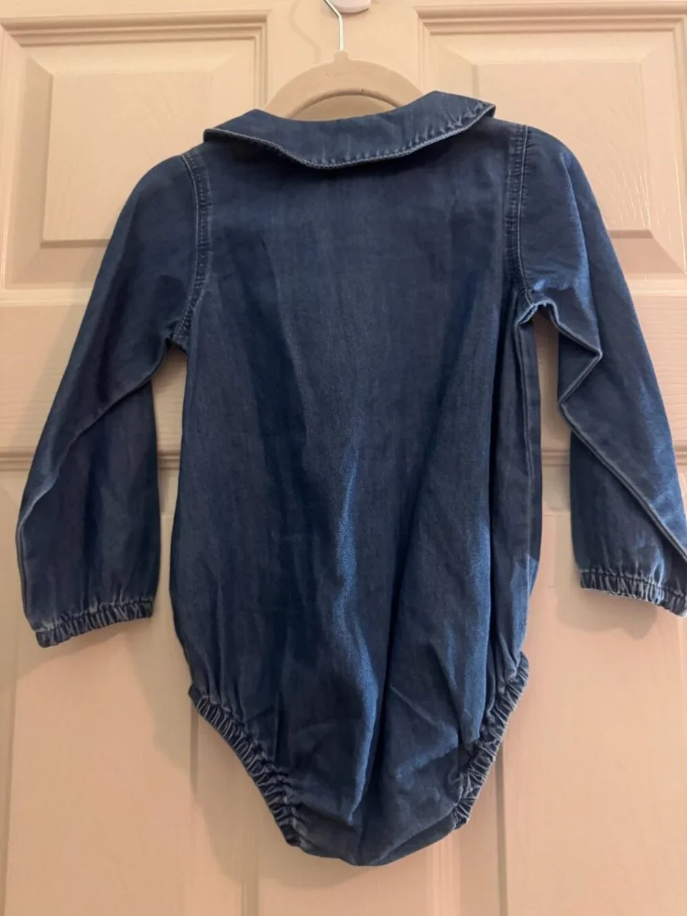 Zara Baby Denim Peter Pan Collar Bodysuit (12-18 months)